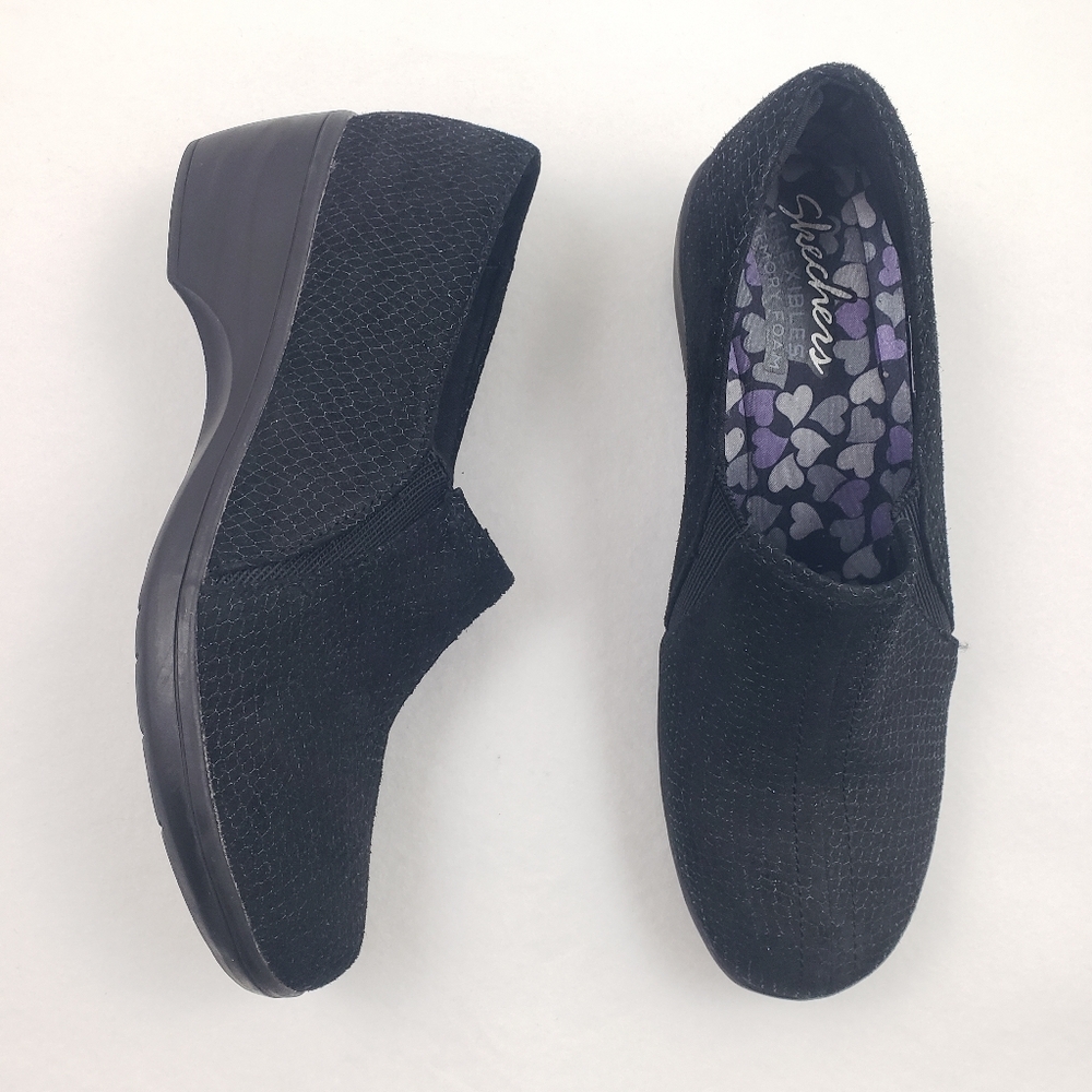 Skechers Flexibles Memory Foam Shimmery Leather Loafers Women's Size 9